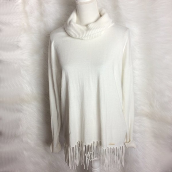 MICHAEL Michael Kors Tops - Michael Kors long fringed sweater Size S